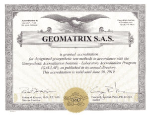2020 &#8211; Laboratorio de Geomatrix amplía el alcance en su acreditación Gai-Lap, Geomatrix